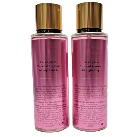 Victoria's Secret PURE SEDUCTION Fragrance Mist Body Spray Set of 2 Fruity Plum - Picture 2 of 2